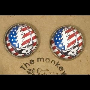 Grateful Dead Steal Your Face Stud Earrings